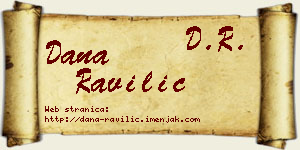 Dana Ravilić vizit kartica